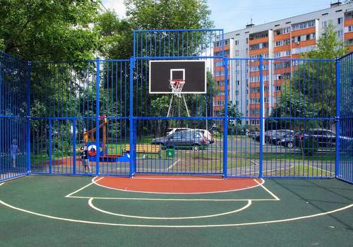 Забор Protect для баскетбольной площадки в Копейске